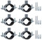 JDHGSHL 6 PCS Split Ring Pipe Hanger, Heavy Duty Adjustable Pipe Bracket Clamp with Screw & Expansion Tube, Wall Ceiling Mount Galvanized Iron Pipe Strap Supports Fit for Pipe OD 1-1.2 Inch(26-30mm)