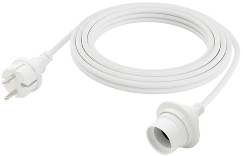 FIRMERST Wasserdichte Lampenfassung E27 mit Kabel Outdoor 5m Weiß