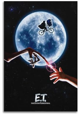 SILATSAWTU E.T. The Extra-Terrestrisches Filmposter, dekoratives Gemälde, Leinwand, Wandposter und Kunstdruck, moderne Familienschlafzimmer-Dekoration, Poster, 20 x 30 cm