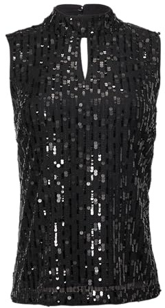 Comma Paillettentop mit Cut-Out