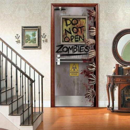 Türtapete Selbstklebend Türposter Horrorbuchstaben Palme 77 X 200 Cm Fototapete Poster Tapete Pvc 3D Türaufkleber Selbstklebend Diy Türbild - Kinderzimmer Wohnzimmer Küche Schlafzimmer Arbeits 0