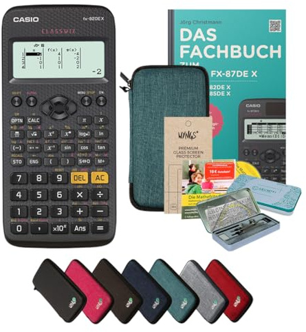 CALCUSO Streberpaket Türkis mit Taschenrechner Casio FX-82DE X