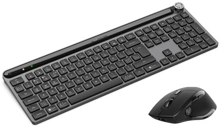 JLab Work Bundle Bluetooth & Wireless Keyboard and Mouse Set - Multi Device for PC, Laptop & iPad - Bluetooth Keyboard & Mice or 2.4G USB Option, Also for Apple/Windows/Computer/Tablet/Mac Devices