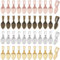 SOFPLATE 1 Box 200Pcs Glue on Earring Bails Gold Pad Bail Bulk Alloy Antique Silver Rosegold Spoon Base Blank Settings Cabochon Charms jewellery Findings for jewellery Making Supplies DIY Glass Gems