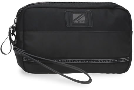 Pepe Jeans Stratford Bolso de Mano Negro 24,5x15x6 cms Poliéster by Joumma Bags