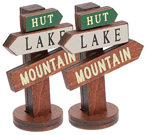 CAXUSD 2pièces Mini Panneaux Pour Décoration De Jardin Accessoires De De Route Miniatures Pour Aménagement Paysager