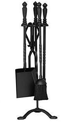 Kaminwerkzeug-Set, Schürhakenständer, europäischer Stil, 5-teiliges Set – Innen-Feuerstelle, Zubehör für Kamin, Herd, Outdoor-Kaminständer, Zange und Gestell