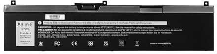 KHlove 97Wh NYFJH Laptop Akku für Dell Precision 7530 7540 7730 7740 P74F P74F001 P74F002 P34E P34E001 P34E002 Series GW0K9 0WNRC 0NYFJH 0GW0K9 Notebook Battery