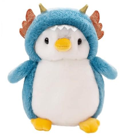 MeYuxg Pinguin Stofftier, 20CM Pinguin Kuscheltier, PP-Baumwolle Kuscheltier Pinguin, Pinguin Stofftier für Jungen, Mädchen und Erwachsene, Geburtstag, Weihnachten, Partygeschenke(Blauer Pinguin)