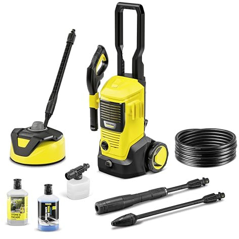 Kärcher Hochdruckreiniger K 5 FJ Home, Druck: 145 bar, Durchfluss: 500 l/h, Flächenleistung 40 m²/h, inkls. Home Kit & Schaumdüse, Flächenreiniger, Dreckfräser