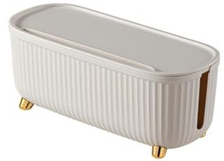 XUCZHAI BoîTe De Rangement pour CâBles Boîte de Rangement de câbles Robuste avec Couvercle for câbles de Grande Taille pour Protection De CâBle Et Multiprise Electrique(Beige)