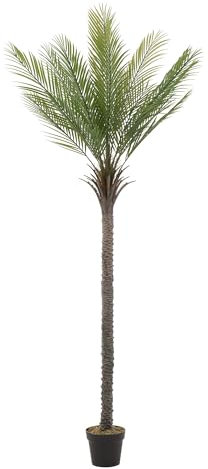ML-Design Palma Artificiale 210 cm Piante Artificiali Grandi Piante Finte Tropicale Pianta Artificiale Decorazione in Plastica in Vaso per Interni/Esterni Albero Artificiale Come Vero per Soggiorno