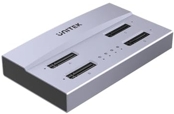 UNITEK USB4 4-Bay M.2 NVMe SSD Dock, 40Gbps USB4/Thunderbolt, 1-to-3 Offline Clone, Tool-Free, 4× NVMe M.2 up to 8TB (32TB), Windows/Linux/PS5/PS4/PS3, Aluminium Enclosure