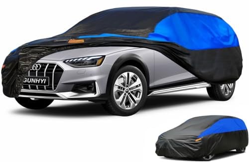 Gunhyi Autoabdeckung Kombi Wasserdicht und Atmungsaktiv, Vollgarage Autoplane für Audi A6 Avant,Mercedes Benz E Klasse,BMW 5er Touring,Volvo V90 Etc Auto Abdeckung (485 zu 505 cm)