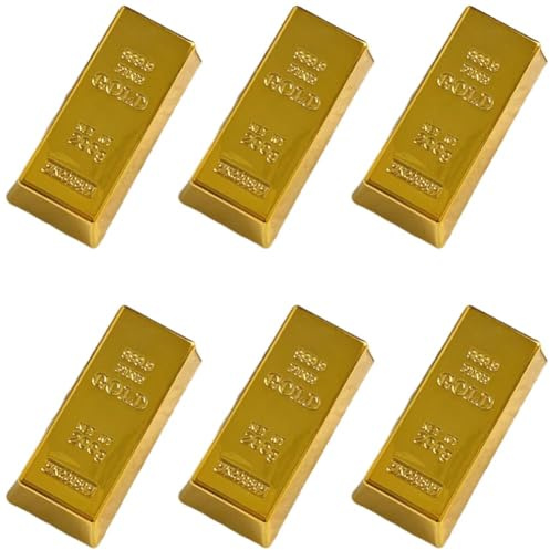 Muteitt 6 Stück Goldbarren-kühlschrankmagnet, Lustiger Kühlschrankmagnet, Dekorativer Magnetischer Goldstein Für Die Dekoration Von Küche, Büro Und Zuhause