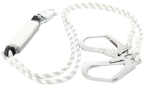 Cozyel Doppel Verbindungsmittel mit Bandfalldämpfer - für Auffanggurt/Haltegurt - Fallschutz 1,8M - Auffangseil Selbstsicherung - Absturzsicherung Höhenarbeit - Bauarbeiten Halteseil