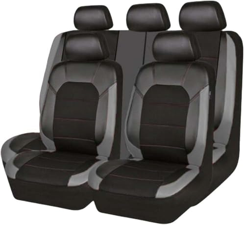 APOINBV Auto-Sitzbezug Komplettset,für Opel Corsa F/Corsa-e MJ22/Corsa Edition/GS Line 2019-2023 2024 2025 PU Leder Auto-Schonbezüge die Vordersitze Rückbank Autositzbezüge Set Auto-Zubehör,B