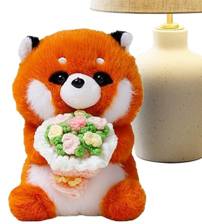 Générique Plüsch | Hält einen Strauß, Plüschtier mit | Geschenk für Damen, Mädchen, Geburtstag, Weihnachten, Hochzeit, Tag der Verliebten