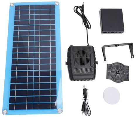 ciciglow Chauffage Solaire pour Chauffage de Poulet, Petits Chauffages de Serre, Solaire Réglable 30 W avec Panneau Monocristallin pour Maison D'animaux Domestiques