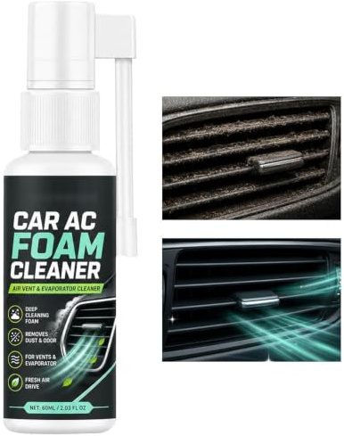 Nettoyant Climatisation Auto 60ml Mousse Nettoyante Profonde Anti-Odeurs
