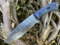 Coltello da caccia, Damasco, in acciaio, con fodero in pelle