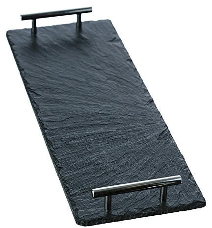 The Just Slate Company Small Serving Tray with Plain Handles