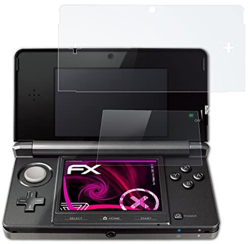 atFoliX Lámina Protectora de plástico Cristal compatible con Nintendo 3DS 2011 Película Vidrio, 9H Hybrid-Glass FX Protector Pantalla Vidrio templado de plástico (Set de 1)