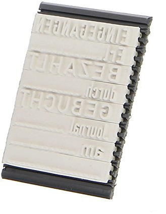 Trodat Textplattenset für 5430/L, Ersatzeinreihungen/Ersatzbuchstaben