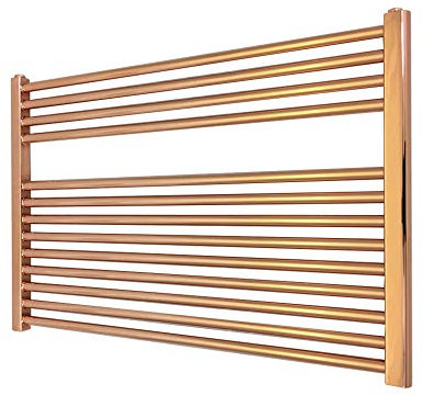 900mm(w) x 600mm(h) Straight Copper Heated Towel Rail, Radiator, Warmer 1744 BTUs Bathroom Central Heating Ladder Rail