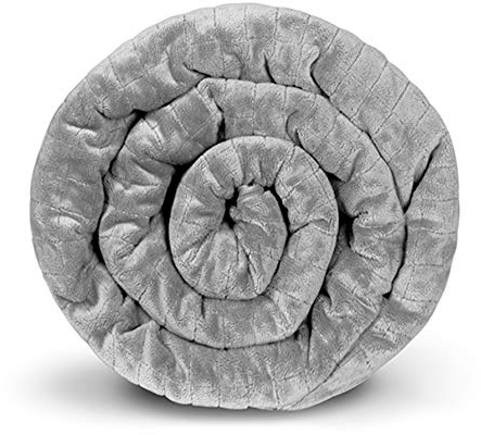 GRAVITY TherapieDecke Gewichtsdecke - Grauer Kuscheliger Standardbezug für Erwachsene/Jugendliche Für besseren Schlaf, Größe: 155x220 cm