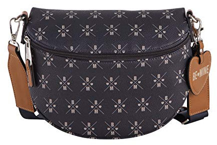 Be Mine Bauchtasche Lola | schicke Bauchtasche für Damen | längenverstellbarer Gurt | großes Hauptfach mit Reißverschluss | aus hochwertigem Kunstleder (dark blue)