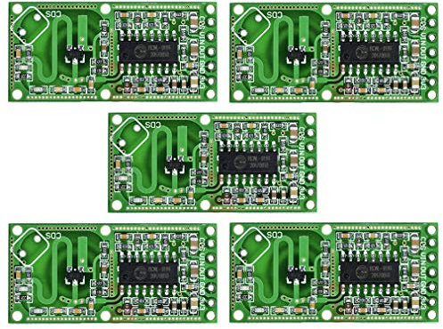 Hailege 5pcs RCWL-0516 RCWL 0516 Capteur radar à micro-ondes Capteur humain Capteur de corps Module de commutateur à induction Sortie 3.3V