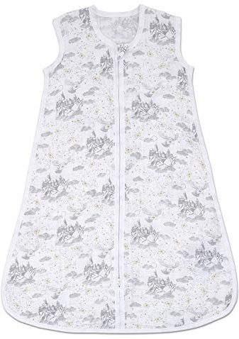 aden + anais™ Baumwoll-Musselin-Schlafsack, 1,0 TOG Wert, tragbare Decke für Babys, Bunte Muster für Mädchen & Jungen, Schlafsack für Neugeborene aus 100% Baumwoll, 0-6 Monate, Harry Potter™ Iconic