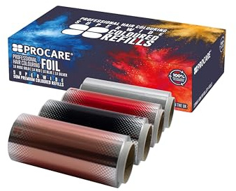 Procare Foils Premium Extra Wide Coloured Refills 120mm x 50m (4 Pack)