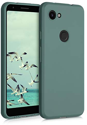 kwmobile Hülle kompatibel mit Google Pixel 3a Hülle - weiches TPU Silikon Case - Cover geeignet für kabelloses Laden - Blaugrün