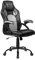 DORMIDAN- Silla Gaming, Silla de Escritorio, Silla de Oficina, Silla de Ordenador, Silla Giratoria, regulación en Altura, con Respaldo, Silla para Videojuego, Silla Racing SR-1 (Gris)