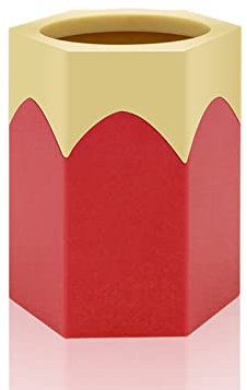 Pot à crayons pour papeterie, décoration, bureau, organisateur de rangement pour garder votre bureau bien rangé (type rouge-droit), lot de 1