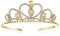 Lovelyshop Gelbe Edelsteine Gold Tiara für kleines Mädchen in Halloween Geburtstag Prinzessin Party Karneval