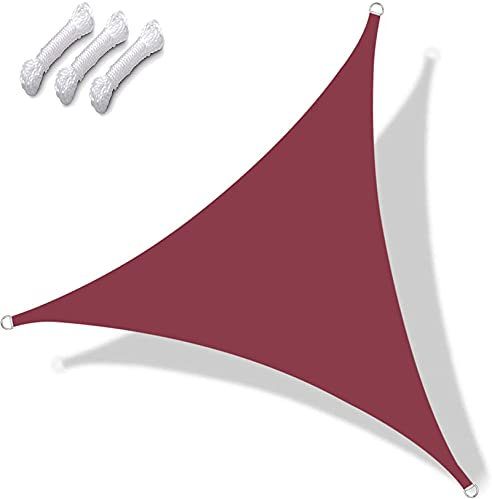DKLE 3x4x5 m Tenda a Vela Triangolare, Vela Ombreggiante Resistente e Traspirante, Protezione Raggi 98% UV Tenda a Vela, per Giardino, Balcone & Terrazza