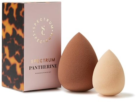 Spectrum Pantherine Makeup Sponge Duo | Latex-Free, Precision & Flawless Application | Vegan & Cruelty-Free