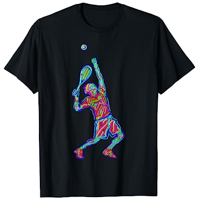 Tennisspieler Aufschlag Zeichnung Tennis Sport T-Shirt