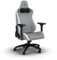 Corsair TC200 Gaming-Stuhl aus Kunstleder, Standard Fit (Langanhaltenden Komfort, Bezug aus Weichem Kunstleder, Integrierte Lendenstütze aus Schaumstoff, 4D-Armlehnen) Hellgrau/Weiß