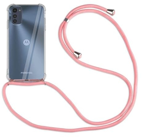 betterfon Hülle Kompatibel mit Motorola Moto E32 / E32s | Handykette Smartphone Halskette Hülle mit Band | Handyhülle mit Kordel zum Umhängen Kompatibel für Moto E32 / E32s | Rosa