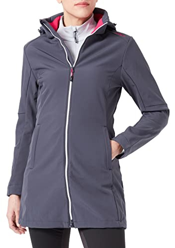 CMP Woman Parka Zip Hood TITANIO-Fucsia - 38