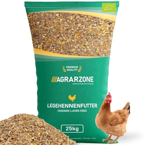 Agrarzone Bio Legemehl Legehennenfutter 25 kg - 100% Bio Qualität - Hühnerfutter für Legehennen - Ohne Gentechnik