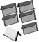 Lot de 6 porte-cartes de visite en maille métallique Porte-cartes de visite portable - Pour bureau, bureau, carte nom, carte de visite (noir)