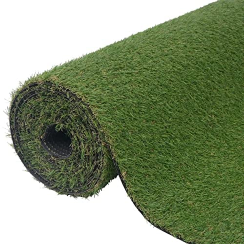 vidaXL Kunstrasen Rasenteppich Kunstrasenteppich Fertigrasen Teppich Garten Balkon Terrasse Kunstrasenmatte Rasen 1x10 m/20 mm Grün