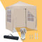 Mingone Tonnelle 2x2m Barnum Pliante Imperméable Tonnelle de Jardin Exterieur Tente de Réception 4 côtés Résistante aux UV 50+ pour Camping Festival Plage Jardins Fête, Beige