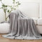 BATTILO HOME Grey Throw Blanket for Couch, Cozy Chenille Throw Blanket for Home Decor, Grey Blanket for Sofa Chair Gift,130x170cm