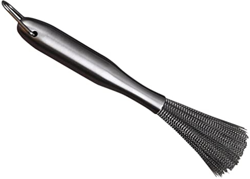 Spazzolone in Acciaio Inossidabile con Manico Pentole e Utensili selezionati Spazzola per Piatti Spazzola per Pulire la Cucina Spazzola per Lavare pentole, padelle, Griglie, forni